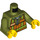 LEGO Olijfgroen Veiligheidsvest Torso met Transportlogo (973 / 76382)