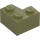 LEGO Olive Green Slope 2 x 2 (45°) with Double Concave (Rough Surface) (3046 / 4723)