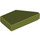 LEGO Olive Green Tile 1 x 2 45° Angled Cut Left (5091)