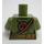 LEGO Olive Green Volcano Explorer - Female with Hard Hat Minifig Torso (973 / 76382)