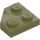 LEGO Olive Green Wedge Plate 2 x 2 Cut Corner (26601)