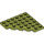 LEGO Olive Green Wedge Plate 6 x 6 Corner (6106)
