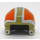 LEGO Olive Green X-Wing Ground Crew Helmet with Orange and White Deoration (23734)