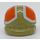 LEGO Olive Green X-Wing Ground Crew Helmet with Orange and White Deoration (23734)