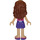 LEGO Olivia, Dark Morado Falda, Dark Rosa Parte superior con Corazones Minifigura