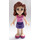 LEGO Olivia, Dark Violet Jupe, Dark Rose Haut avec Cœurs Minifigurine