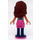 LEGO Olivia met Blauw Waistcoat en Roze Jurk Minifiguur