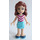 LEGO Olivia avec Medium Azure Skirt et Chevron Striped Haut Figurine