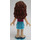 LEGO Olivia mit Medium Azure Skirt und Chevron Striped oben Minifigur