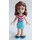 LEGO Olivia mit Mittleres Azure Rock und Chevron Striped oben Minifigur