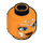 LEGO Orange Ahsoka Tano Head (Recessed Solid Stud) (3626 / 13679)