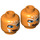 LEGO Orange Ahsoka Tano Head (Recessed Solid Stud) (3626 / 13679)