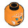 LEGO Orange Ahsoka Tano Minifigure Kopf (Einbau-Vollbolzen) (3626 / 68670)