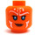 LEGO Orange Ahsoka Tano Minifigure Kopf (Einbau-Vollbolzen) (3626 / 68670)