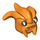 LEGO Orange Alien Kopf mit Tentacles (86456)
