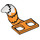 LEGO Orange Animal Tail with White tail (18277 / 61772)