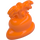 LEGO Orange Anxiety Head with Hair