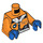 LEGO Orange Arktis Explorer, Weiblich Minifigur Torso (76382 / 88585)