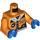 LEGO Orange Arktis Explorer, Weiblich Minifigur Torso (76382 / 88585)