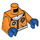 LEGO Orange Arctic Explorer, Male with Orange Goggles Minifig Torso (76382 / 88585)