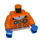 LEGO Orange Arctic Explorer, Male with Orange Goggles Minifig Torso (76382 / 88585)