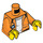 LEGO Orange Arctic Icebreaker Captain Minifig Torso (973 / 76382)
