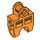 LEGO Orange Ball Verbinder mit Aufrecht Axleholes und Vents und Seitenschlitze (32174)