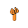 LEGO Orange Bar 1 mit Clip (mit Lücke im Clip) (41005 / 48729)