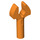LEGO Orange Barre 1 avec Agrafe (avec espace dans le clip) (41005 / 48729)