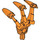 LEGO Orange Bionicle Claw Triple with Axle (32506)