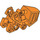 LEGO Orange Bionicle Foot Matoran avec Balle Socket (Sommets plats) (62386)