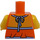 LEGO Naranja Blouse Torso con Aguamarina Trim y Blanco Flores con espalda halter (76382 / 88585)