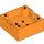 LEGO Orange Box with Handle 4 x 4 x 1.5 (18016 / 47423)