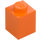 LEGO orange Klods 1 x 1 (3005 / 30071)