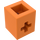 LEGO Oranje Steen 1 x 1 met As Gat (73230)