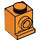 LEGO Oranje Steen 1 x 1 met Koplamp en Slot (4070 / 30069)
