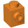 LEGO Orange Brick 1 x 1 with Stud on One Side (87087)
