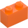 LEGO Oranje Steen 1 x 2 met buis aan de onderzijde (3004 / 93792)