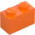 LEGO Oranje Steen 1 x 2 met buis aan de onderzijde (3004 / 93792)