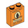 LEGO Orange Stein 1 x 2 x 2 mit ‘Eeylops Premium Eule Treats’ und Eule mit Noppenhalter innen (3245 / 107516)