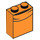 LEGO Oranje Steen 1 x 2 x 2 met Goofy Collar Decoratie met Stud houder aan de binnenzijde (3245 / 66764)