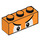 LEGO Oranje Steen 1 x 3 met Boom Boom Gezicht (3622 / 79538)