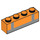 LEGO Orange Kloss 1 x 4 med Silver Lines (3010 / 55859)