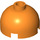 LEGO Orange Brick 2 x 2 Round with Dome Top (Safety Stud, Axle Holder) (3262 / 30367)