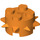 LEGO Oranje Steen 2 x 2 Ronde met Spikes (27266)