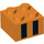 LEGO Oranje Steen 2 x 2 met Zwart Strepen (3003 / 99183)