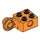 LEGO Orange Brique 2 x 2 avec Trou, Demi Rotation Joint Balle Verticale (48171 / 48454)