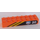 LEGO Orange Brick 2 x 8 with 20, Stripes, and Team Arctic Logo (Left) Sticker (3007)