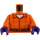 LEGO Orange Catwoman med Orange Arkham Jumpsuit Minifigur Kropp (973 / 76382)