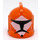 LEGO Orange Clone Trooper Helmet with Holes with Bomb Squad Trooper Pattern (61189 / 94147)